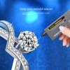 Sterling Silver Six Prong Ring 1 Carat D Color Moissanite Crown Shape Anniversary Gift