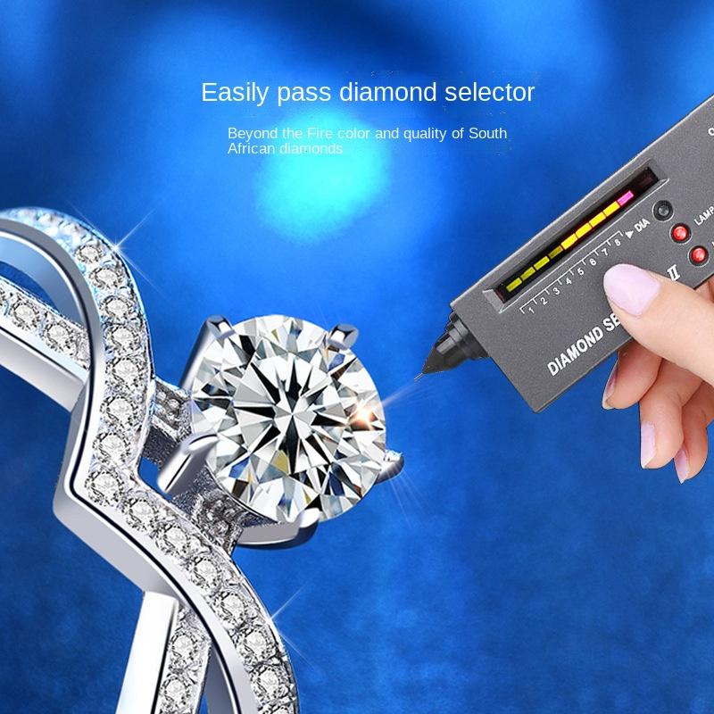 Sterling Silver Six Prong Ring 1 Carat D Color Moissanite Crown Shape Anniversary Gift