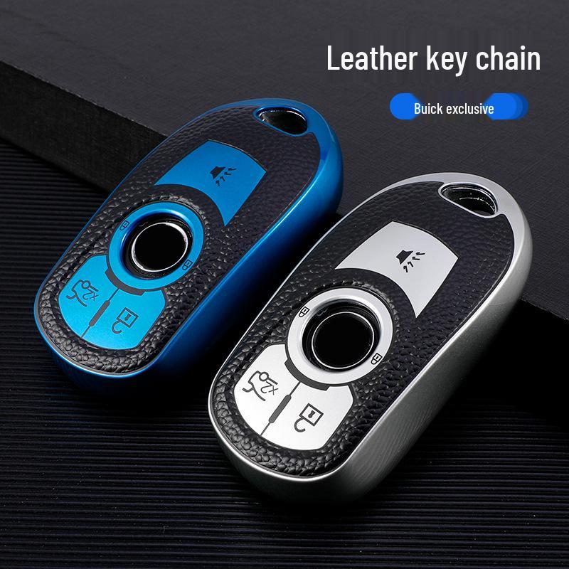 Leather Key Case for Buick Envision, New Regal 21, LaCrosse, GL6 Models - Unisex Design