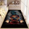 Fiery chaos vintage car explosion carpet Yoga living room room decor children's crawling mat doormat area rug games mat