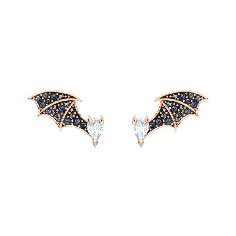 Swarovski Prosperity Multicolor Bat Pattern Artificial Crystal Stud Earrings Women s 5488203