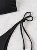 Yi Yong 2024 Lace-up Bandeau Bikini Two-Piece Swimsuit