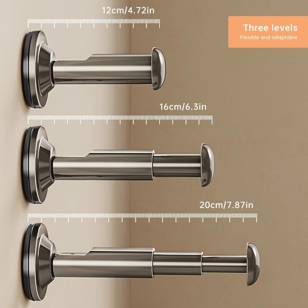 1/2pcs Hanger Storage Rack - No Drill Suction Cup Installation, Retractable & Adjustable for Home & Office, Durable Space-Saver