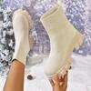 Autumn And Winter New High-Top Socks Boots Women'S Boots Thick-Soled Non-Slip Casual Sleeve Knitted Boots Large Size Boots