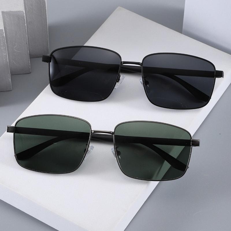Herren Quadratischer Rahmen Polarisierte Sonnenbrille, UV400 Anti-UV Minimalistisch Mode Brillen Klassische Fahr-Polarisierte Brillen