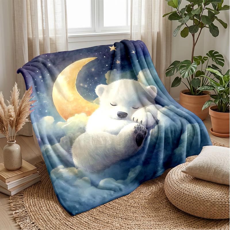 Pink Teddy Bear with Rose Decorations Theme blanket Lightweight Warm Flannel Blanket Decorative Throw Blanket for Home Decoration