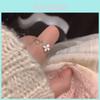 Sweet Floral Copper Ring Adjustable Open Design For Women 2023 Trendy Aesthetic