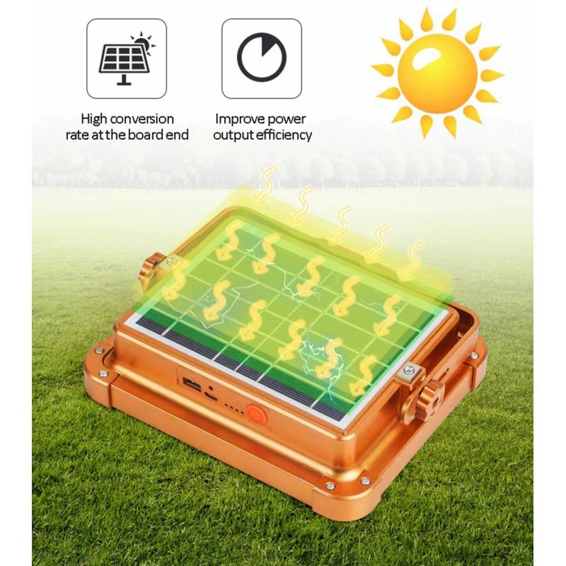 300w Solar  Outdoor  Lighting Camping Glare Portable Warning Emergency Household Flood Light