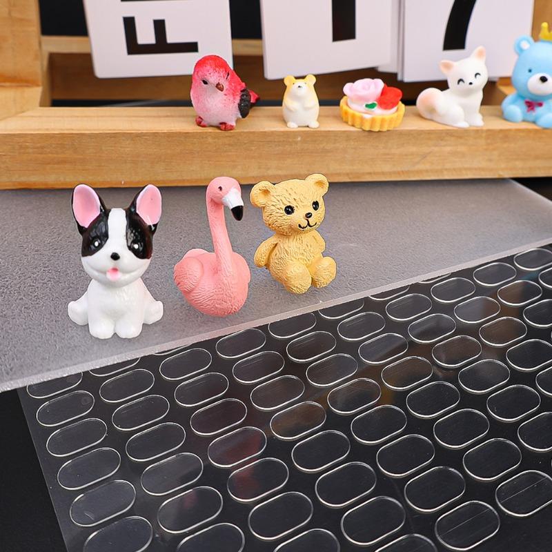 Wholesale Removable Double Sided Gel Glue Pads Clear Sticky Glue for Plastic Surface Action Figures Poster Wall Hanging Dots