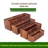 Rectangular Fir Wood Outdoor Planter Box