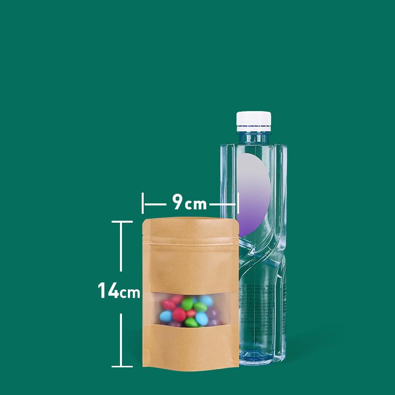 Self-Standing Kraft Ziplock Bag for Tea and Nuts Packaging