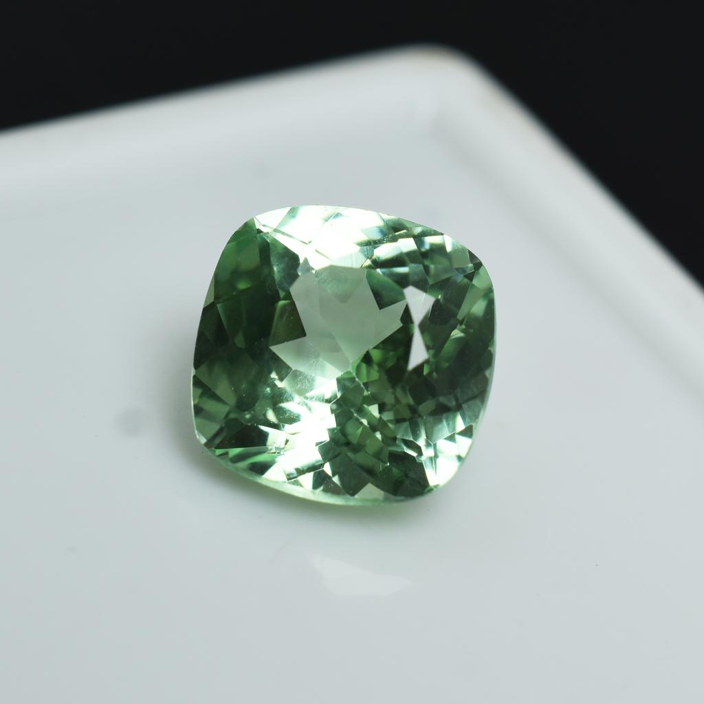 Sapphire 4.8 Ct Natural Bluish Green Square Cushion Stunning Certified Gemstone
