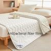 Thick Cotton Fabric Mattress Topper with Elastic Band Quilted Protector Pad Bedspread Winter Mattress Cover for Single/Double