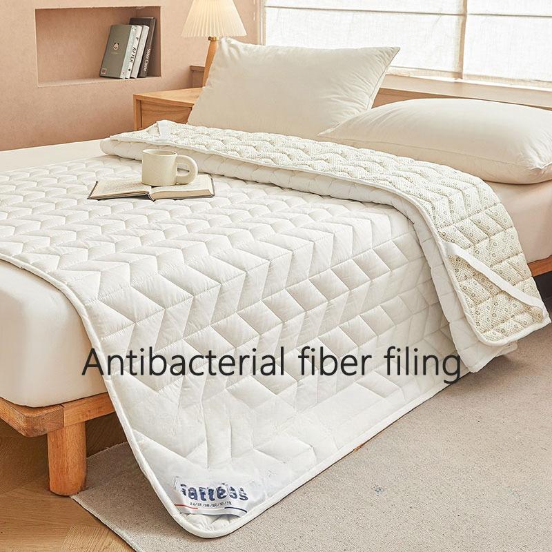 Thick Cotton Fabric Mattress Topper with Elastic Band Quilted Protector Pad Bedspread Winter Mattress Cover for Single/Double