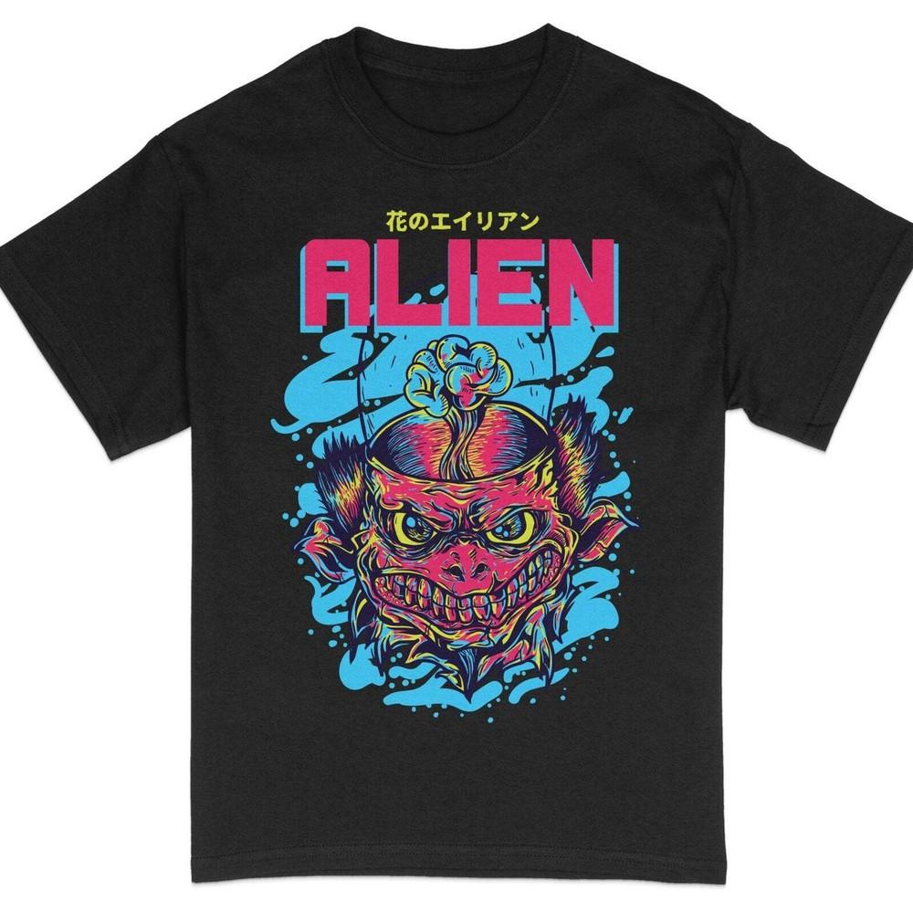 

Alien Graphic TShirt Retro Style Alien Design Vintage SciFi Art Tee Bold Vi Unisex T-Shirt L
