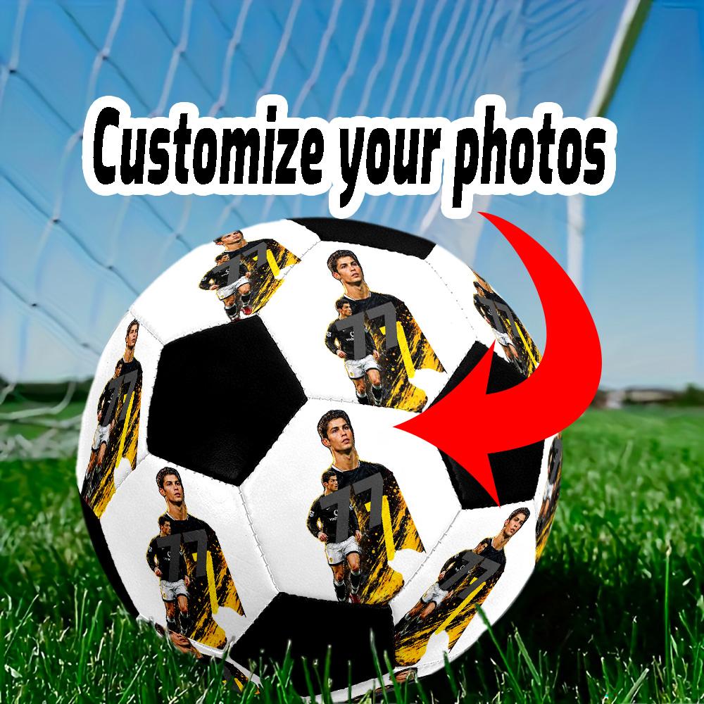 Customize Your Picture of a Size 5 Soccer Ball, Machine-stitched, Making It the Perfect Commemorative Gift for Soccer Enthusiasts.