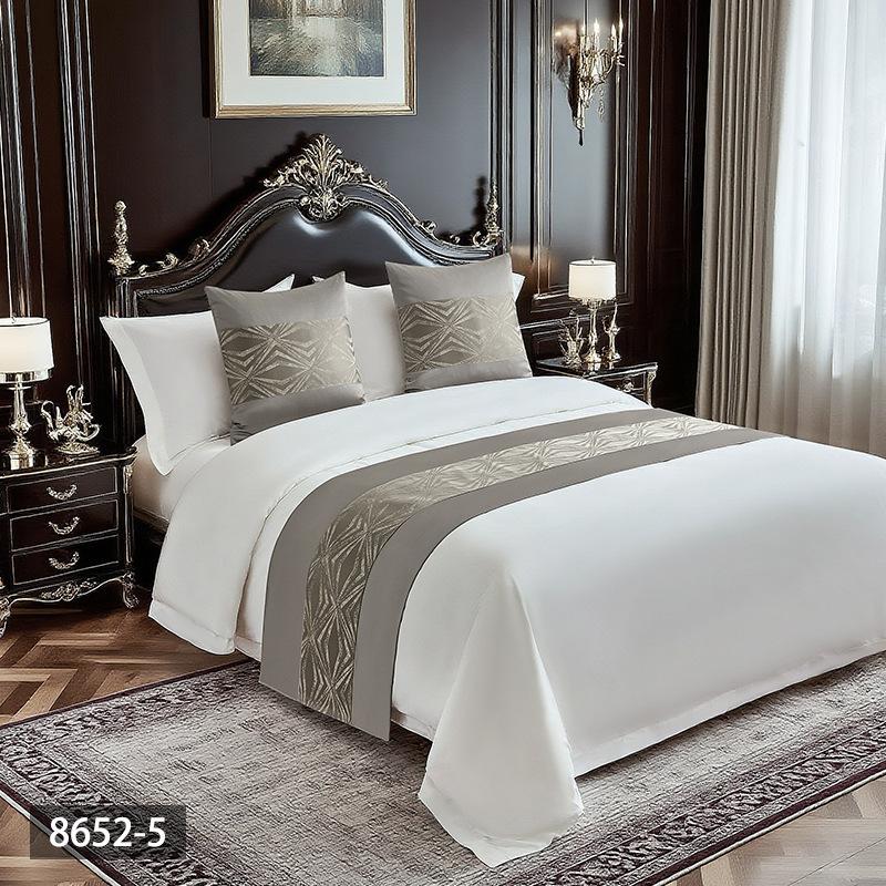 Fashionable and Minimalist Bedspread Hotel and Guesthouse Bedding Patchwork Bed Cover Decorative Strip High-count High-density Light Luxury Bed Skirt