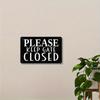 Vintage Metal Sign Please Keep Gate Closed Farmhouse Garage Decor 20x30cm