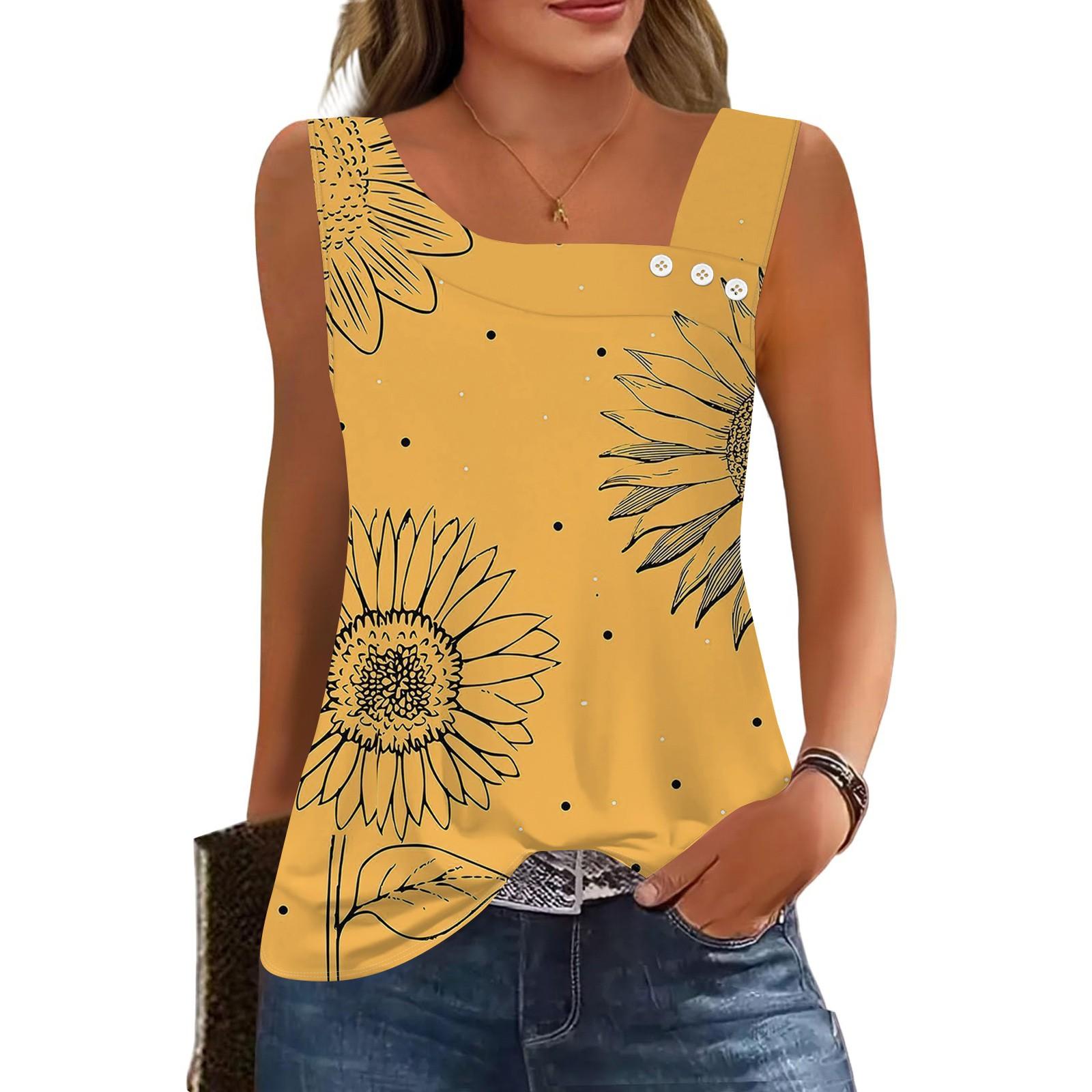 

Женские летние майки с квадратным вырезом, без рукавов, на пуговицах, повседневные, нарядные туники, базовые, для работы, футболки, блузки XL
