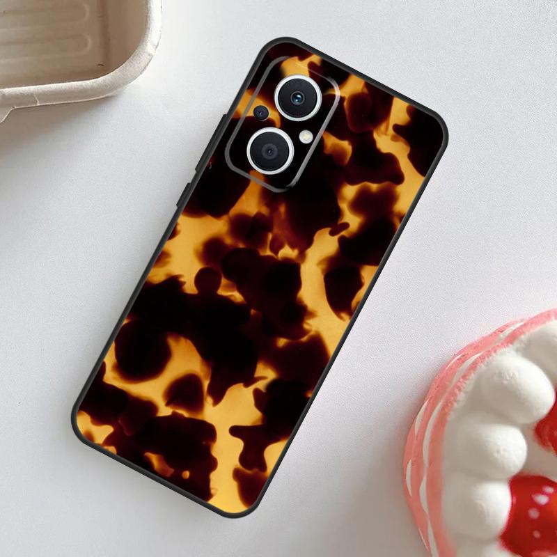 Tortoise Shell Pattern Case For OPPO Reno 11F 8T 4Z 5Z 4 6 7 8 5 Lite 10 Pro OPPO Find X2 X3 Lite X5 X6 Pro Cover