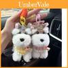 Charming Schnauzer Plush Keychain Ultra-soft Dog Backpack Pendant