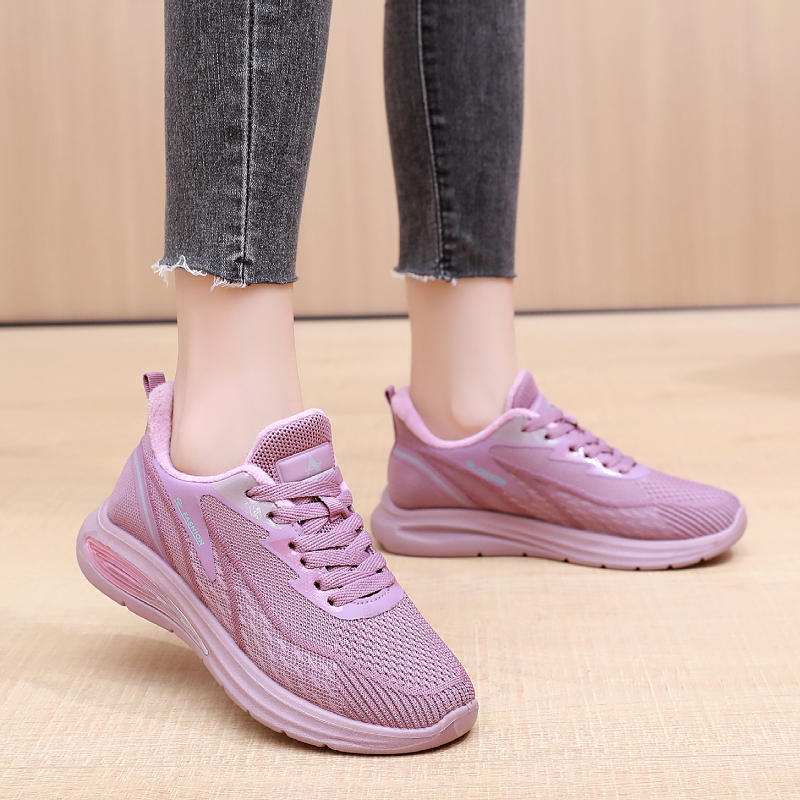 Chaussures de Marche Respirantes et Chaudes pour Sports d'Hiver pour Femmes avec Semelles Souples et Antidérapantes Chaussures en Coton d'Automne et d'Hiver