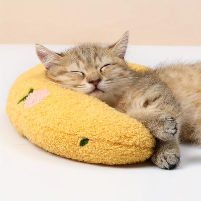 Pet Crescent Pillow U-shaped Pillow Protects Cervical Neck Deep Sleep Soft and Fluffy Pet Comfort Toy Cat Pillow Pet Pillow