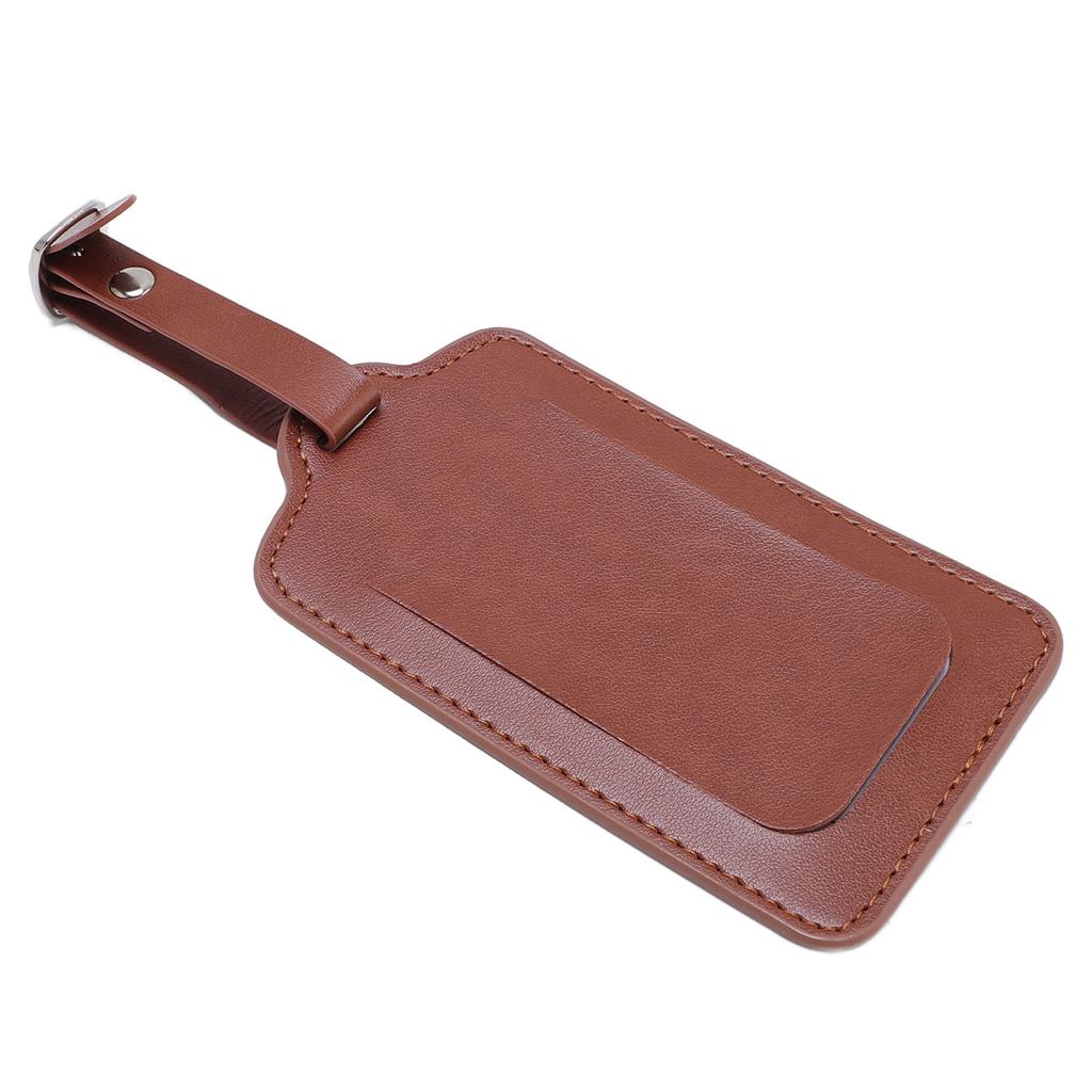 Luggage Baggage Tag Rain Proof PU Leather Soft Lock Design Stylish Luggage ID Label for Travel and