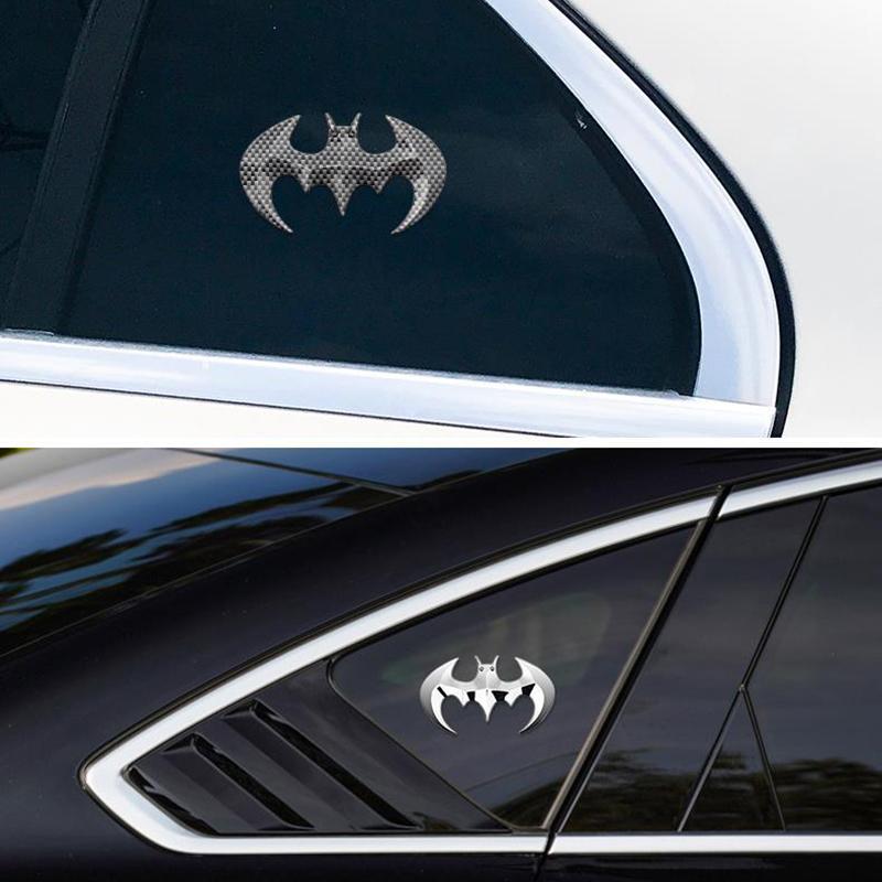 3D Metal Carbon Fiber Universal Bat Emblem Car Body Sticker Rear Trunk Badge Auto Stying Motorcycle Decoration Accessories