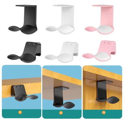 Wandhalterung für Kopfhörerständer, platzsparender Kopfhörerhalter, Haken für unter den Schreibtisch, einfach einzurichtender Klemmhalter