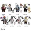 8 Peças Star Wars The Mandalorian Blocos de Construção Mini Figuras de Ação Montadas Minifiguras Brinquedos Crianças Adultos
