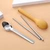 3Pcs/Set 3 In 1 Travel Portable Cutlery Set 304 Stainless Steel Chopsticks Fork Spoon Student Dinnerware Sets Kitchen Tableware