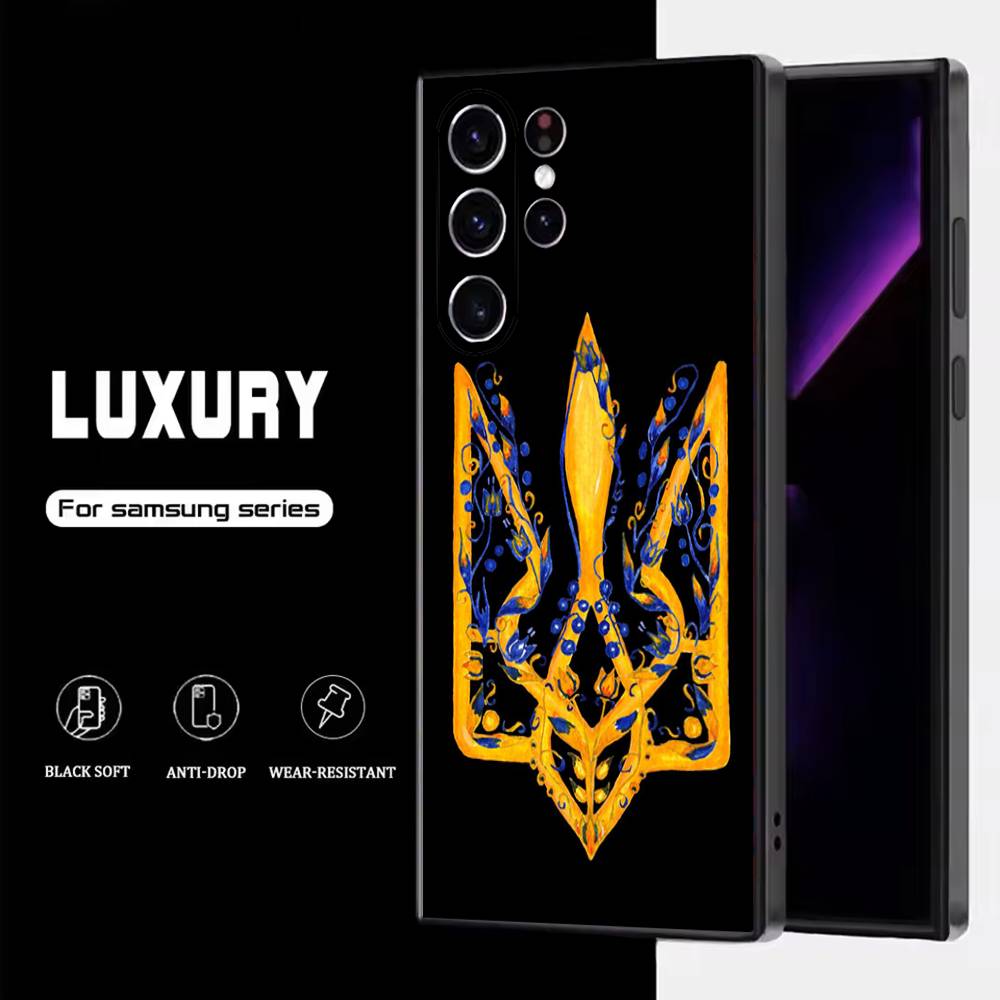 

Ukraine Ornament pattern Phone Case For Samsung S25,S24,S23,S22,S21,S20,S10,Ultra,Plus,Lite,FE,Soft Silicone Black Cover Samsung S205G