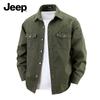 Men's Retro Workwear Long Sleeve Shirt Jacket