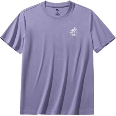 Anta X Super Plant Collaboration Lifestyle Series Sport Casual Simple Solid Color Round Neck Pullover Printed Letter Short Sleeve T-Shirt 962528106-4