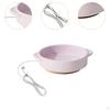 Pet Heated Bowl Ceramic Waterer Elevated Cat Dog Feeding for Winter