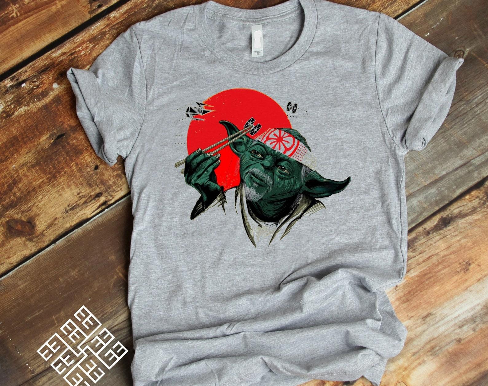 Sushi Star Wars Zen Master T shirt, Star Wars Graphic Tee Shirt, Funny Starwars Japanese Style, Star Wars Gift S