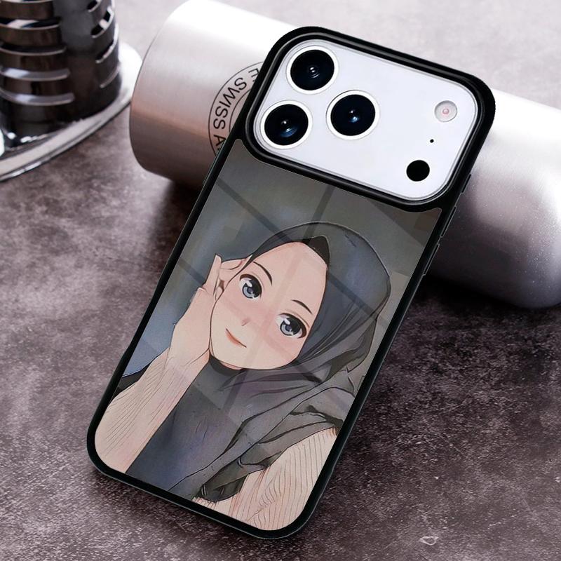 Islamic Hijab Girl Queen Phone Case for iPhone 17 16 15 Pro Max Air 14 13 12 11 Plus Shockproof Cover