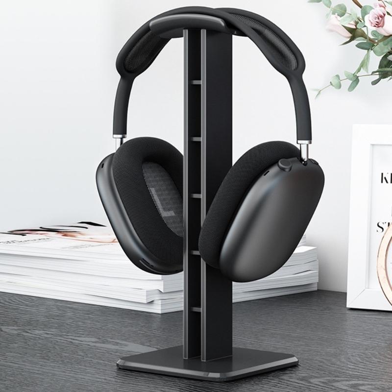 Universal Headphone Stand With AntiSlip Base And Fixed Mounting Hole For Desktop Organization Space Saving Design