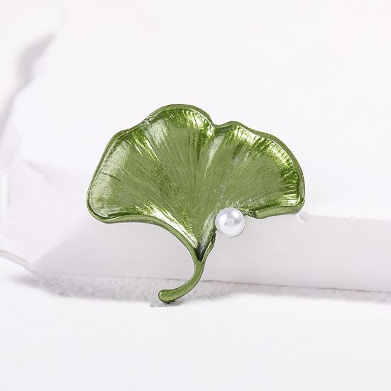 Brooch Versatile Botanical Leaf Design Brooch with Glossy Fade-Resistant Finish Sweaters Scarves Handbags Hats Safety Pin