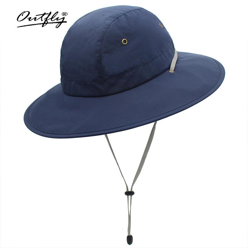 Summer sunshade bucket hat men's sunscreen UV protection big eaves hat outdoor water splashing rain hat