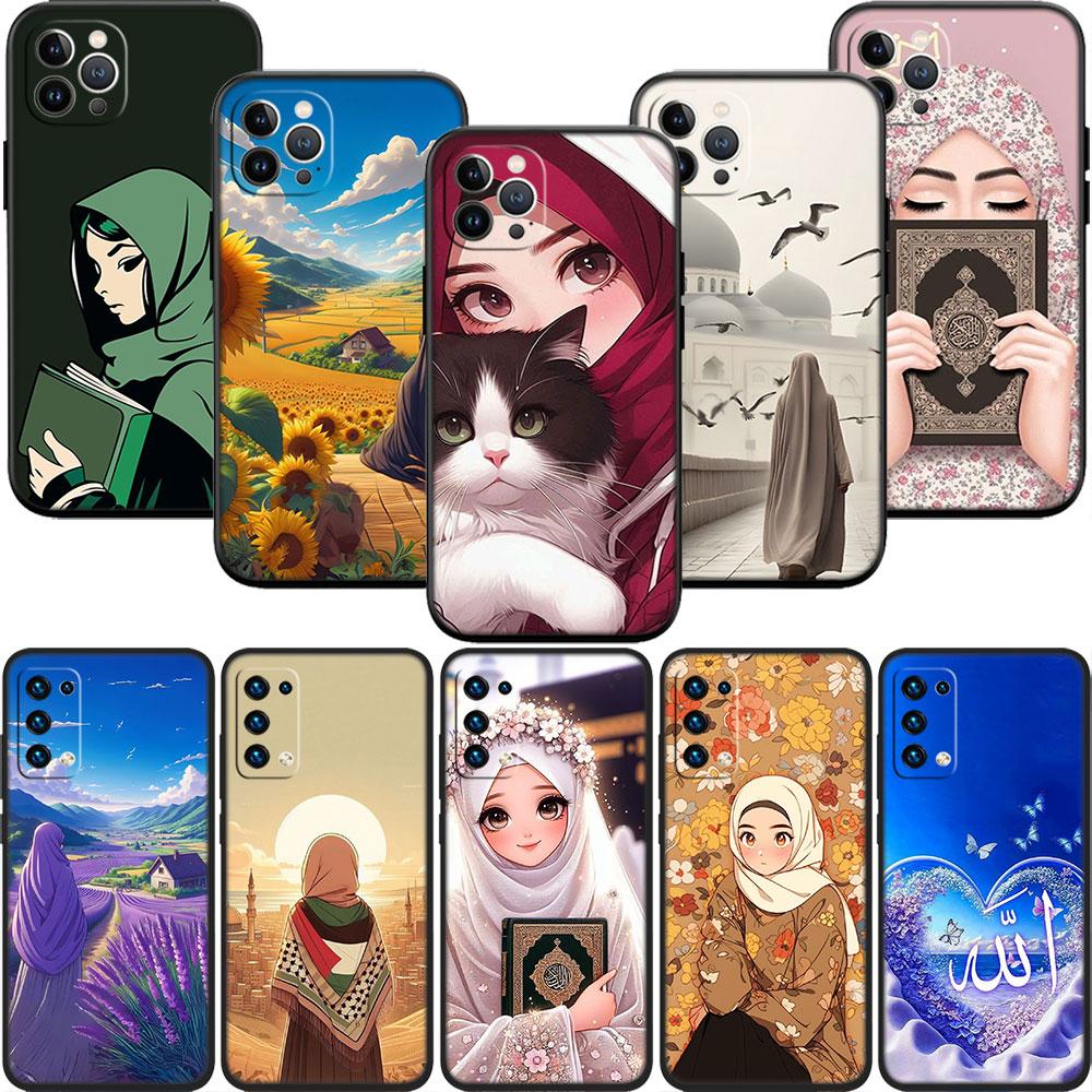 PP40 Islamic Muslim Girls Hijab Soft Shell Phone Case for Redmi Note 8 9 Pro Max 9S 9T 9C NFC 8T 8A 10A A4