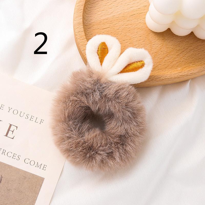 Autumn and Winter Rabbit Ears Fluffy Hair Ring Tied Hair Female Hair Head Rope