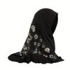 Elastic Solid Kids Turban Cap Flower Net Instant Headscarf Can Fit Islamic Scarf Shawl  Islamic