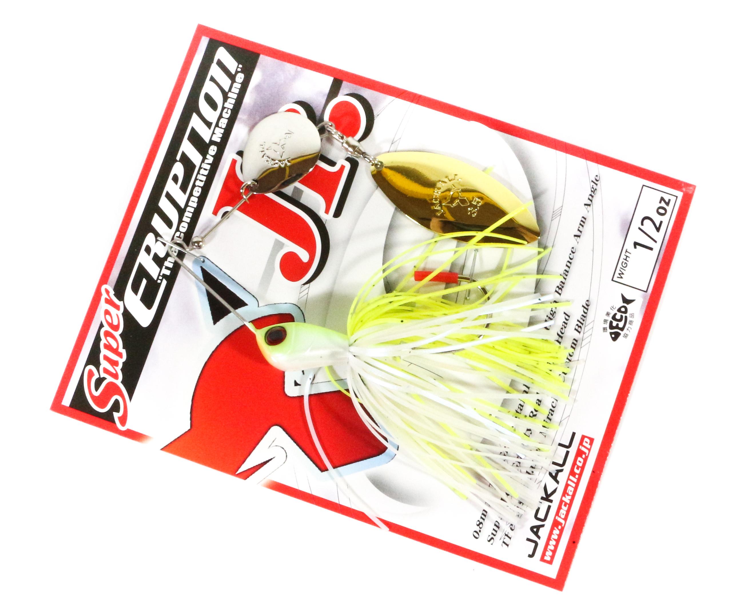 

Jackall Spinner Bait Lure Super Eruption JR 1/2 oz Pearl Chart (6226)