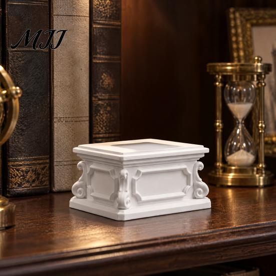 Display Stand for Jewelry Mini Stand, 3D Printed European Carved Square Pedestal Aromatherapy Base Decoration Trophies, Figurines, Crafts, Small Items