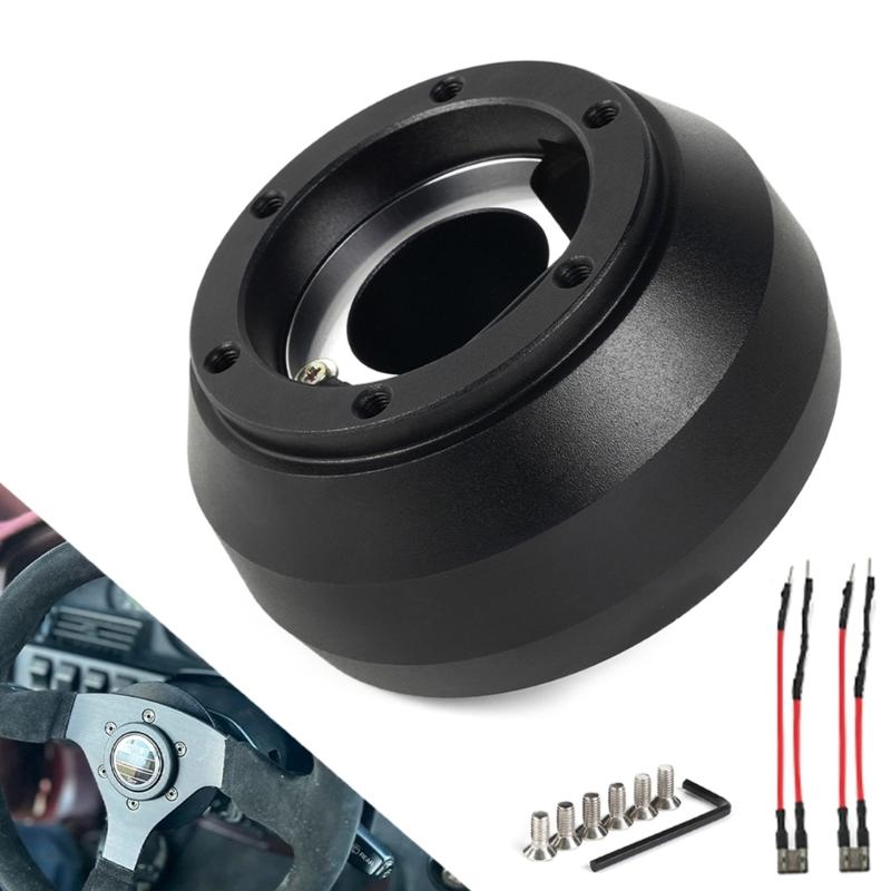 Auto Accessory Steering Wheel Hub Adapter 6 Hole Hub Adapter Kit Short Hub Adapter Quick Release