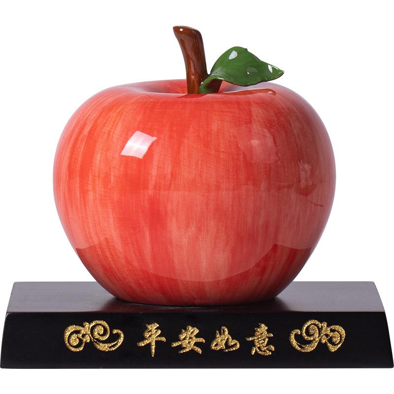 Ceramics Simulated Apple Decorative Miniature Model Ping An Ruyi Home, Room, Office, Car Table Decoration and Accessories