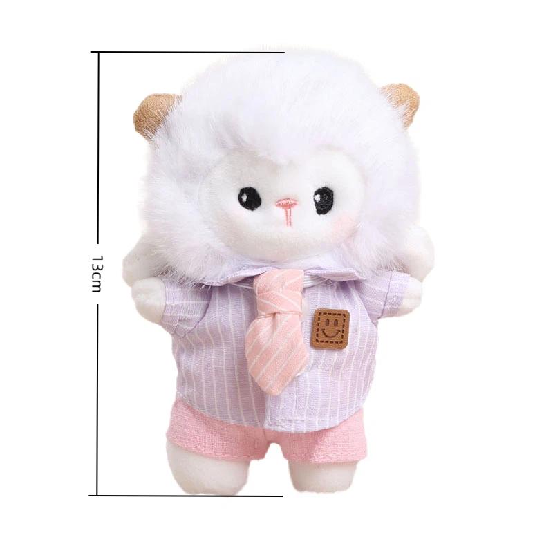 Cute Lamb Plush Pendant Fluffy Soft Stuffed Sheep Charm 1Pcs for Handbag Purse Decoration Girls Daily Gift