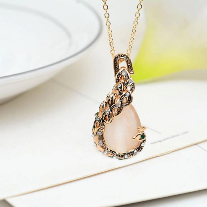 Timeless Women Crystal Jewelry Set With Stunning Peacock Design Necklace And Earrings For All